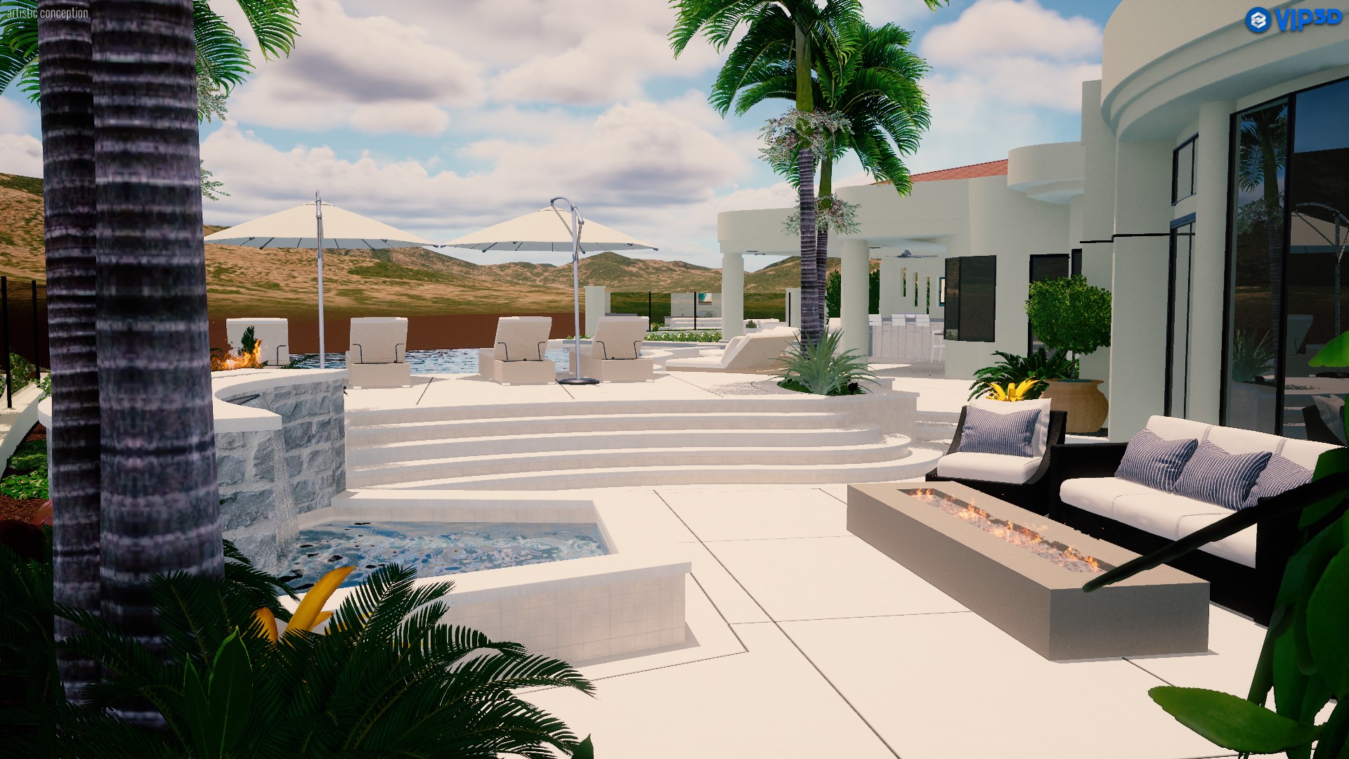 3D model for backyard done by Evoscapes.